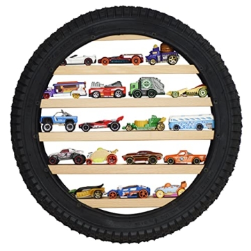 Tapeera Model Car Display Case Stand - Toy Cars Organizer Wall Display Tire Shelf Cabinet - Holds Up...