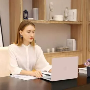 MOSISO Compatible with MacBook Air 13 inch Case 2022, 2021-2018 Release A2337 M1 A2179 A1932, Plastic Hard Shell&Keyboard Cover&Screen Film&Storage Bag for MacBook Air 13.3 inch Case, Camel