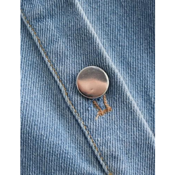 Perbai Women's Stylish Denim Crop Top with Pockets