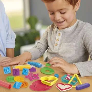 Play-Doh Numbers and Shapes Playset with 17 Tools & 20 Compound Sticks, Kids Arts & Crafts, Preschool Toys, Easter Gifts for Girls & Boys, Ages 3+