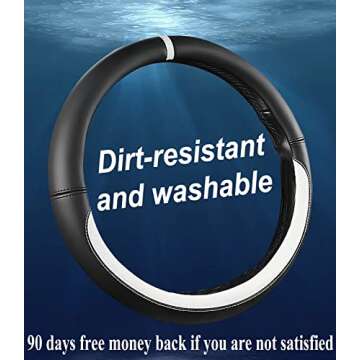 Custom fit for Mazda Car Steering Wheel Cover, Nappa Leather Car Steering Wheel Cover Non-Slip Steering Wheel Cover, Designed for Mazda Interior Accessories (Beige,for Mazda)