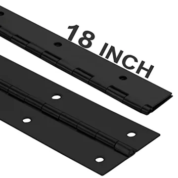 Durable 2Pack Heavy Duty Piano Hinges, 18" x 2" Stainless Steel Continuous Hinge