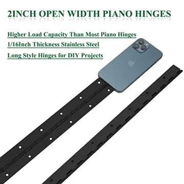 Heavy Duty 2Pack Piano Hinges for Custom Woodworking Projects