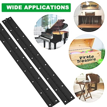 Heavy Duty 2Pack Piano Hinges for Custom Woodworking Projects