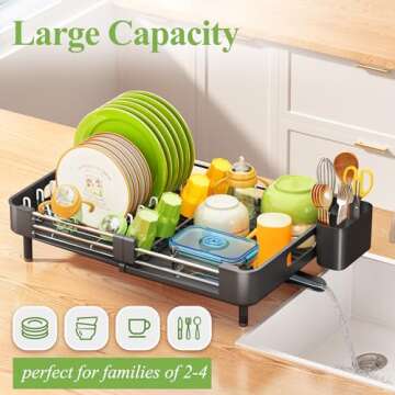 Dish Drying Rack: Expandable Kitchen Essential