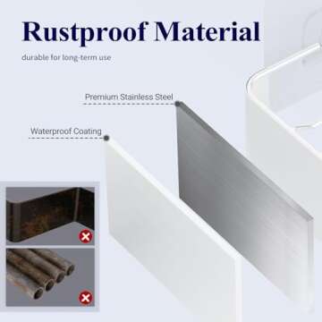 Kitsure Large Shower Caddy - 2 Pack Adhesive Shower Organizer, Drill-Free Shower Shelves, Rustproof Stainless Steel Shower Rack, White