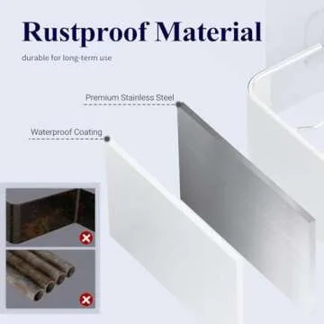 Kitsure Large Shower Caddy - 2 Pack Adhesive Shower Organizer, Drill-Free Shower Shelves, Rustproof Stainless Steel Shower Rack, White