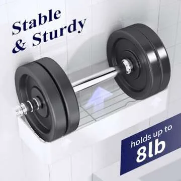 Kitsure Large Shower Caddy - 2 Pack Adhesive Shower Organizer, Drill-Free Shower Shelves, Rustproof Stainless Steel Shower Rack, White