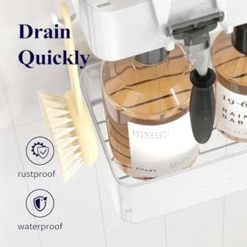 Kitsure Large Shower Caddy - 2 Pack Adhesive Shower Organizer, Drill-Free Shower Shelves, Rustproof Stainless Steel Shower Rack, White