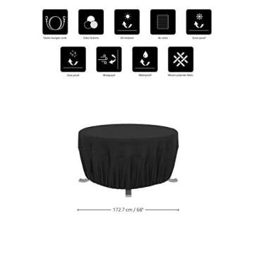 Amazon Basics 60 Inch Fire Pit Cover - Outdoor Protection