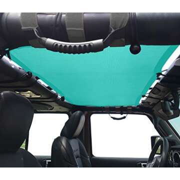 Shadeidea Sun Shade Top for Jeep Wrangler JL, JL 2 Door JLU 4 Door (2018-2023) Top Sun Shade, JLU 4d...
