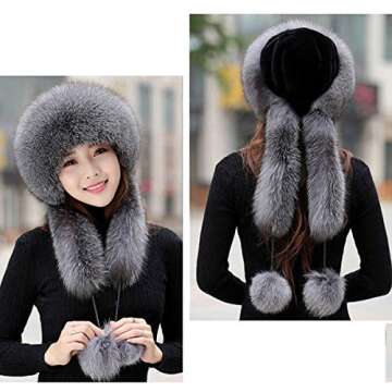 EBEYUKI Women Ladies Girls Cossack Russian Style Faux Fur Hat Winter Warm Cap Ushanka Hat Winter Rus...