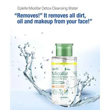 Epielle Micellar Cleansing Water | Makeup Remover for All Skin Types | Gently Cleanses Skin | 8 Fl Oz (1 Pack) | Ideal for Beauty Gifts, Spa Days, Gift Sets | Korean Skincare