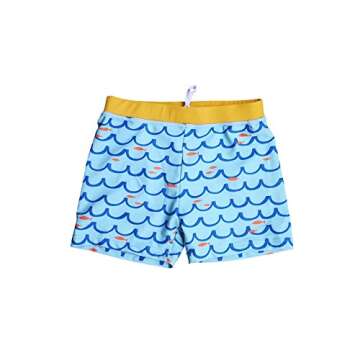 BONVERANO Kids Boys UPF 50+ Boardshorts with Sun Cap