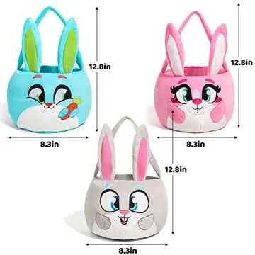 Adorable JOYIN Plush Easter Bunny Basket Set for Kids