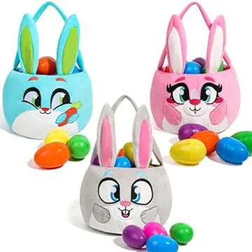 Adorable JOYIN Plush Easter Bunny Basket Set for Kids