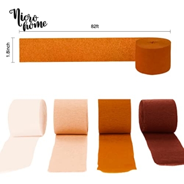 NICROHOME Rustic Fall Streamers for Party Decoration