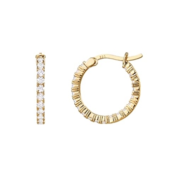 PAVOI Women's 14K Gold - Sterling Silver Hoop Earrings