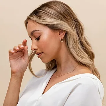 PAVOI Women's 14K Gold - Sterling Silver Hoop Earrings