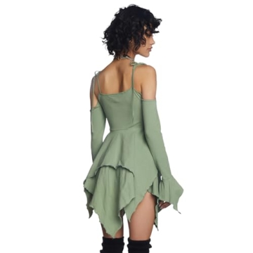 Dolls Kill F is for Fairies Off-Shoulder Dress - Green