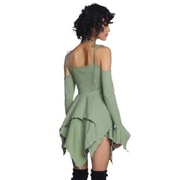 Dolls Kill F is for Fairies Off-Shoulder Dress - Green
