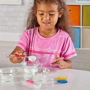 hand2mind Rainbow Fraction Manipulatives, Baking Supplies for Kids, Kids Kitchen, Cute , Unit Fraction, Montessori Kitchen, Measuring Spoons (Set of 4)