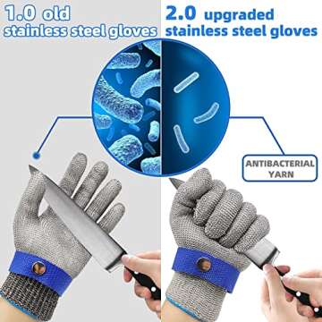 MAFORES Level 9 Cut Resistant Glove - Durable Rustproof Kitchen Safety Gear