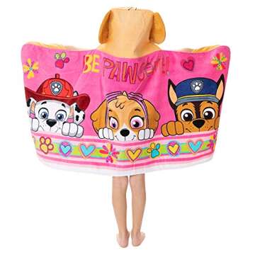Franco Paw Patrol Pink Bath/Pool/Beach Soft Cotton Terry Hooded Towel Wrap, 24" x 50", Kids