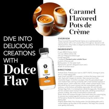 Dolce Flav Natural Caramel Extract - Ideal Flavoring for Desserts