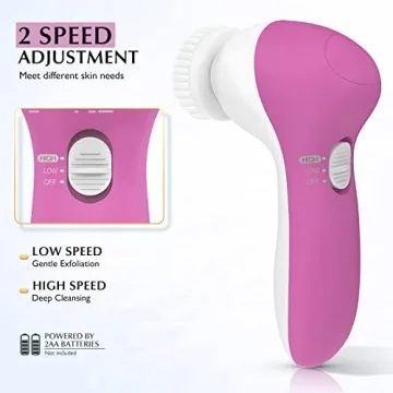 COSLUS 7-in-1 Facial Cleansing Brush - Waterproof Skincare Tool