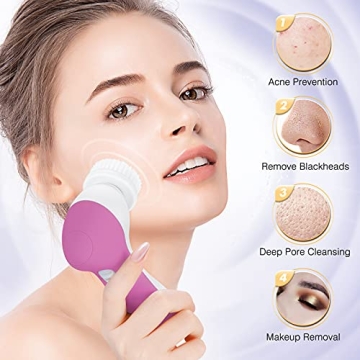 COSLUS 7-in-1 Facial Cleansing Brush - Waterproof Skincare Tool