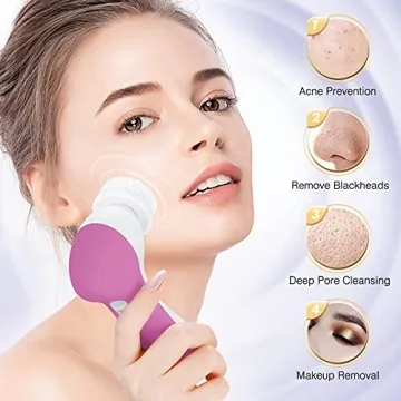 COSLUS 7-in-1 Facial Cleansing Brush - Waterproof Skincare Tool