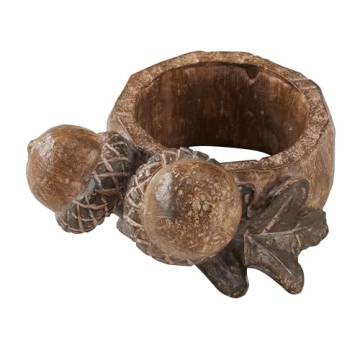 Rustic Acorn Napkin Rings Set of 4 for Elegant Dining