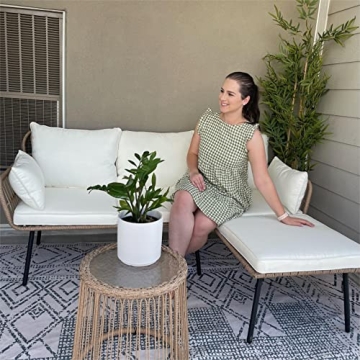 YITAHOME Outdoor Rope Woven Sectional Sofa Comfort