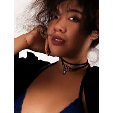 Sacina Gothic Mesuda Snake Choker Necklace, Gothic Necklace, Goth Choker, Costume Goth Jewelry, Chri...