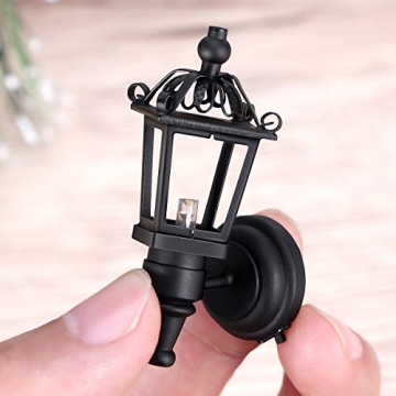Leorx Vintage Miniature LED Wall Light Lamp for Dollhouses
