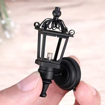 Leorx Vintage Miniature LED Wall Light Lamp for Dollhouses