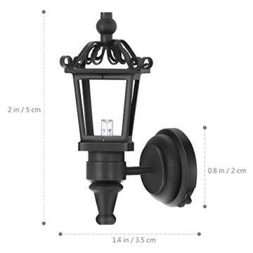 Leorx Vintage Miniature LED Wall Light Lamp for Dollhouses