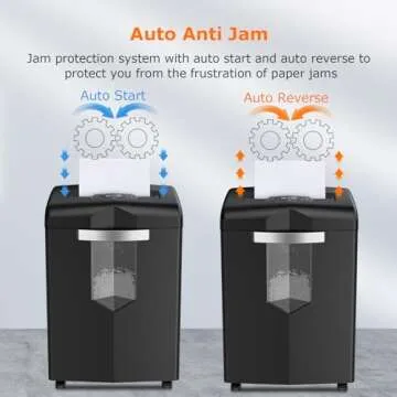Bonsaii Heavy Duty Paper Shredder - 20 Sheets, 40 Min Continuous Shred, P-4 Security, Crosscut, Anti-Jam, CD/Credit Card/Staple Safe, 7 Gal Bin, Commercial Use C144-D