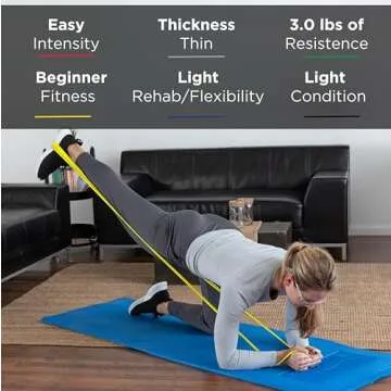 THERABAND Professional Latex Resistance Bands - Yellow, 6 Ft Individual Stretch Band for Recovery an...
