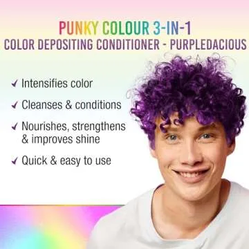 Punky Colour 3-in-1 Color Depositing Hair Cleanser & Conditioner for Vibrant Hair