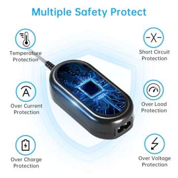 TKDY ACK-E12 Power Supply LP-E12 EOS M50 M200 Dummy Battery DR-E12 DC Coupler AC Adapter Kit, fit for Canon EOS M200, M50, M50 Mark II, M100, M M2 M10, Kiss M, Kiss M2 Digital Cameras.