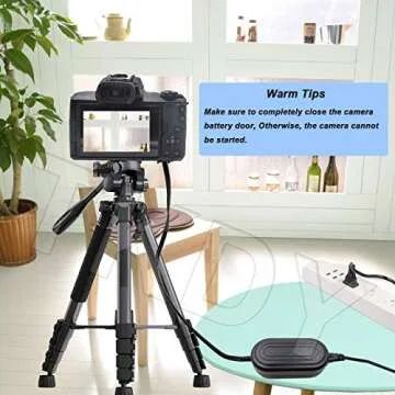 TKDY ACK-E12 Power Supply LP-E12 EOS M50 M200 Dummy Battery DR-E12 DC Coupler AC Adapter Kit, fit for Canon EOS M200, M50, M50 Mark II, M100, M M2 M10, Kiss M, Kiss M2 Digital Cameras.