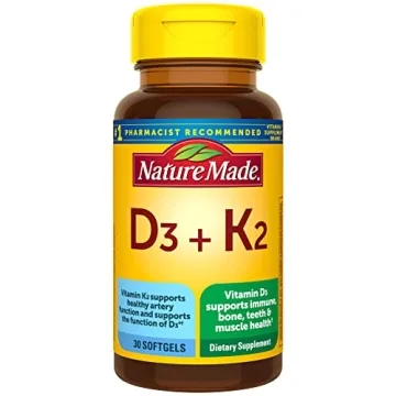 Nature Made Vitamin D3 K2, 5000 IU Softgels - Bone and Immune Support Supplement