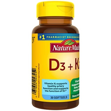 Nature Made Vitamin D3 K2 5000 IU for Bone and Immune Health