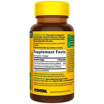 Nature Made Vitamin D3 K2 5000 IU for Bone and Immune Health