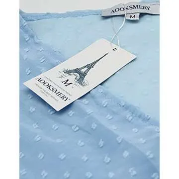 Stylish AOOKSMERY V Neck Long Sleeve Swing Dress