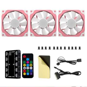 Vetroo 120mm RGB & PWM Cooling Fans - 3 Pack