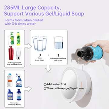 Touchless Automatic Soap Dispenser with Mirror & LED