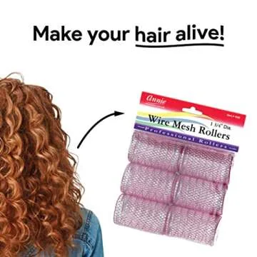 Annie Jumbo Wire Mesh Hair Rollers for Effortless Curls